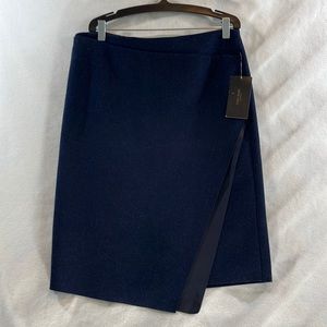 Zara wool skirt with faux leather detail
